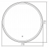 Зеркало AZARIO Perla neo - RGB D770 сенсорный выключатель, мультицвет (LED-00002610)