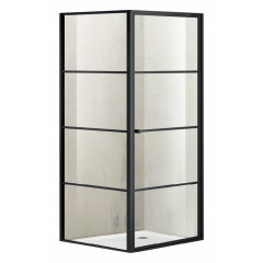 Душевое ограждение Azario RICHMOND 900х900х1950, без поддона, прозрачное стекло 6 мм, цвет профиля черный (AZ-NAG1221 900 BLACK)