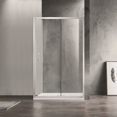 Душевое ограждение AZARIO 1200х800х2000, БЕЗ ПОДДОНА, прозрачное стекло 6 мм, открывание направо, цвет профиля серебро (AZ-ND1131 R 1200)