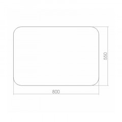 Зеркало AZARIO Шампань 800х550 c подсветкой и диммером, выключатель - датчик на движение (ФР-00000952)