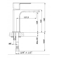Смеситель для раковины AZARIO CADEO хром (AZ-15944501)