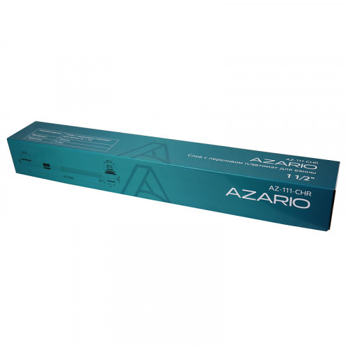 Слив-перелив для ванны AZARIO п/автомат, G 1 1/2, латунь, хром (AZ-111-CHR)