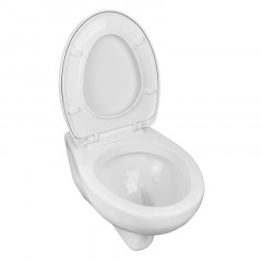 Унитаз подвесной Azario STELLA 370х400х550 ободковый, с быстросъемным сидением микролифт, белый (AZ-VT005+AZ-VT005sc)