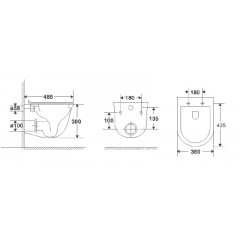 Сет LORANTO Инсталляция + Azario Felice Подвесной унитаз 490х360х360 (4501+AZ-0051)