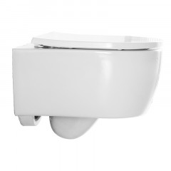 Унитаз подвесной с сиденьем микролифт, дюропласт. Azario NEMI 530*360*360 mm (AZ-1293WH)