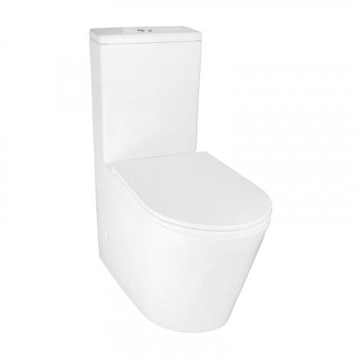 Унитаз-компакт Azario Maro 670x380x850 напольный, безободковый, с бачком и сиденьем микролифт (AZ-2125A-R)