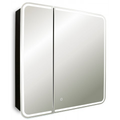 Зеркало - шкаф AZARIO Alliance - Black 805х198х800 сенсорный выключатель с функцией диммера (LED-00002611)