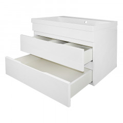 Комплект Azario Тумба Эстима 70/2 695х447х555 подвесная, с раковиной Астория 70, белый глянцевый (CS00094583)