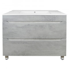 Комплект Тумба Loranto Florena 80 810х470х810 напольная, с раковиной Azario Leon, светлый бетон (CS00086992)