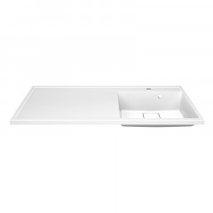 Раковина Azario Paola Magenta 1200 R правосторонняя, литьевой мрамор, белый (CS00078452)