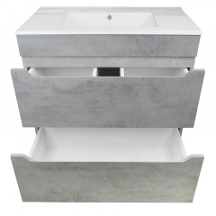 Комплект Тумба Loranto Florena 80 810х470х810 напольная, с раковиной Azario Leon, светлый бетон (CS00086992)