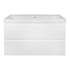 Комплект Тумба Azario Мила 100 1000х470х680 подвесная, с раковиной Monte 100, белый (CS00089921)