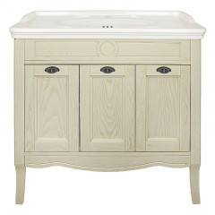 Комплект Тумба Azario CAROLINA 100 1000х880х500 патина, с раковиной Artdeco 100 (Kale) бежевое золото (CS00090676)