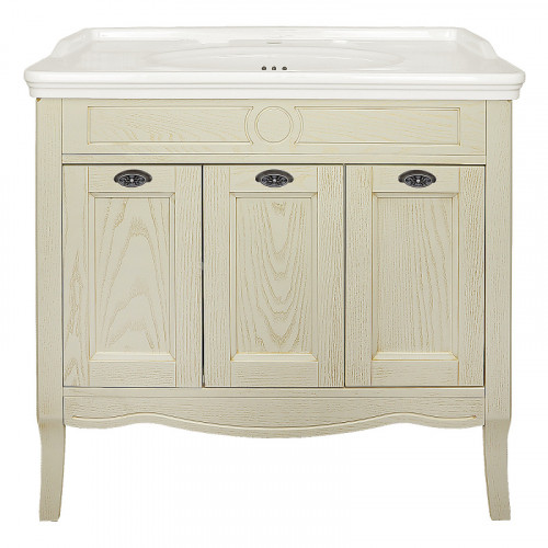 Комплект Тумба Azario CAROLINA 100 1000х880х500 патина, с раковиной Artdeco 100 (Kale) бежевое золото (CS00090676)