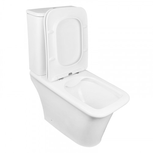 Унитаз-компакт Azario AVERO 660x360х820 напольный, безободковый в комплекте с бачком, смывным механизмом Geberit и сиденьем микролифт (AZ-3121-G)