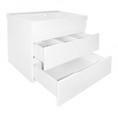Комплект Azario Тумба Эстима 60/2 595х447х555 подвесная, с раковиной Астория 60, белый глянцевый (CS00094582)