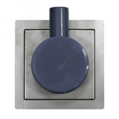 Трап для душа AZARIO 150х150 металлический, поворотный сифон 360°, решетка "под плитку", горизонтальный выпуск (AZZ3TILE150)