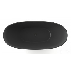 Ванна акриловая Azario GLASGOW 1800х800х665, свободностоящая, в комплекте с сифоном и металлической рамой, цвет черный (GLA18080MB)