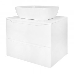 Тумба Azario LOTOS 60/2 600х460х500 подвесная, без раковины, белый глянцевый (CS00084142)