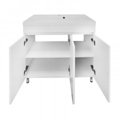 Комплект Azario Тумба Serenada 80/Н 795х448х865 напольная, 3 двери, с раковиной АСТОРИЯ 80, белый (CS00097005)