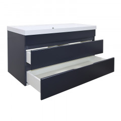 Комплект Azario Тумба Эстима 100/2 995х447х555 подвесная, с раковиной Астория 100, графит (CS00094586)