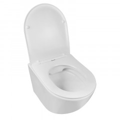 Унитаз подвесной Azario Grado 490х370х370 безободковый, в комплекте с сидением микролифт, белый (AZ-0046 SP)