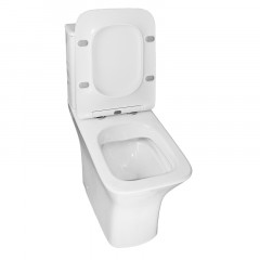 Унитаз-компакт Azario FRETTA Square N 340х650х770 напольный, безободковый, c быстросъемным сиденьем микролифт (AZ-1038A N)