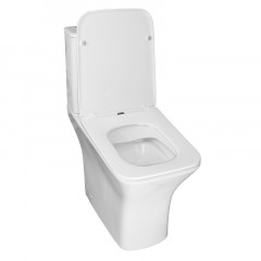 Унитаз-компакт Azario FRETTA Square N 340х650х770 напольный, безободковый, c быстросъемным сиденьем микролифт (AZ-1038A N)