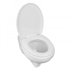 Унитаз подвесной Azario STELLA 370х400х550 ободковый, с быстросъемным сидением микролифт, белый (AZ-VT005+AZ-VT005sc)