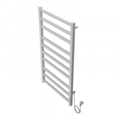 Полотенцесушитель электрический AZARIO PALERMO 500/1000 квадрат, 10 секций, диммер справа, белый (AZ83850W)