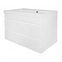 Комплект Azario Тумба Эстима 70/2 695х447х555 подвесная, с раковиной Астория 70, белый глянцевый (CS00094583)