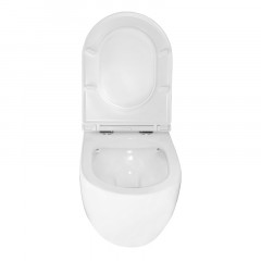 Унитаз подвесной Azario Navio 540x365x425 безободковый, в комплекте с сиденьем микролифт (AZ-0074)