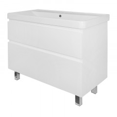 Комплект Тумба Azario Мила 90 Н 910х470х860 напольная, с раковиной Monte 900, белый (CS00089953)