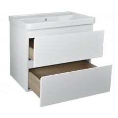 Комплект Azario тумба Мила 80 810х470х670 подвесная с раковиной Monte tx 80 белый матовый (CS00080142)