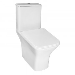 Унитаз-компакт Azario FRETTA Square N 340х650х770 напольный, безободковый, c быстросъемным сиденьем микролифт (AZ-1038A N)