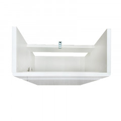 Комплект Тумба Azario Эстима 40Н 405х222х805 напольная, с раковиной Миранда 40, левая, белый (CS00094579)