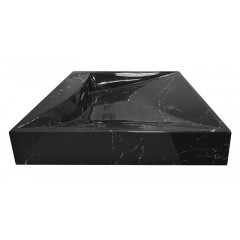 Раковина подвесная Azario Gratsiy 597х598х100 литьевой мрамор, черный (CS00079879)