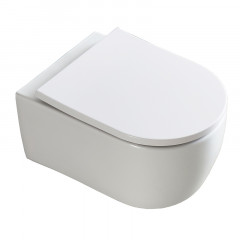 Унитаз подвесной с сиденьем микролифт, дюропласт. Azario NEMI 530*360*360 mm (AZ-1293WH)