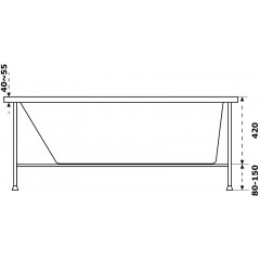 Каркас для ванны Azario Бали 1600x700 разборный (БТК0002)