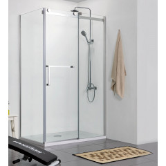 Душевое ограждение Azario VANCOUVER 800х1200х2000 R, без поддона, прозрачное стекло 8 мм, цвет профиля серебро (AZ-NKF1131 R 800)