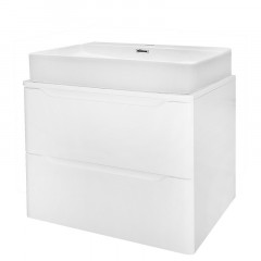 Тумба Azario LOTOS 60/2 600х460х500 подвесная, без раковины, белый глянцевый (CS00084142)