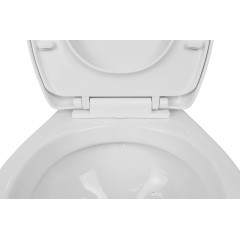 Унитаз подвесной Azario STELLA 370х400х550 ободковый, с быстросъемным сидением микролифт, белый (AZ-VT005+AZ-VT005sc)