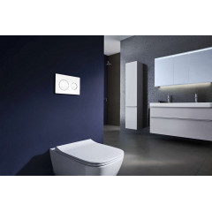 Кнопка смыва Azario двойная, белый (AZ-8200-0012)