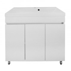 Комплект Azario Тумба Serenada 80/Н 795х448х865 напольная, 3 двери, с раковиной АСТОРИЯ 80, белый (CS00097005)