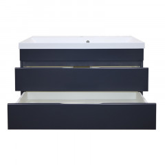 Комплект Azario Тумба Эстима 100/2 995х447х555 подвесная, с раковиной Астория 100, графит (CS00094586)