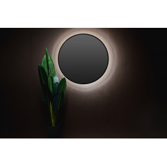 Зеркало AZARIO Monaco-BLACK d1000 бесконтактный сенсор, черная рамка (LED-00002769)