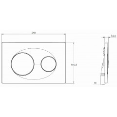 Кнопка смыва Azario двойная, белый (AZ-8200-0012)