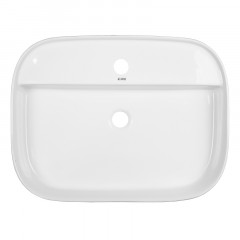 Раковина накладная Azario 610x450x120 овальная, белый глянец (AZ-2205)