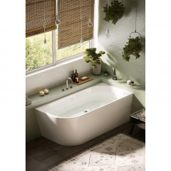 Ванна акриловая AZARIO RIO GRANDE 1700х750х580 пристенная, правая, в комплекте с сифоном и металлической рамой (AZ-6724-2R)