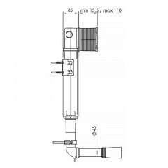 Бачок скрытого монтажа AZARIO 536х185х732 для приставного унитаза (AZ-8030-1001)